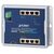 PLANET WGS-4215-8P2S flat wall-mount switch, eight Gigabit PoE+ ports, two SFP positions, DC jack and three-pin power terminal