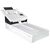 Avision AD345GFN manufacturer-provided family image, opposite angled view showing extended trays and white flatbed body