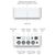 Ubiquiti UPL-Port-W white audio streamer, front and rear connector views of one unit