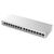 Zyxel GS1100-16EP official silver slim switch angled front with sixteen Gigabit PoE+ RJ45 ports, exact EP model