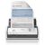 Brother ADS-1300 white portable document scanner front view with sample page in the ADF, official manufacturer image; document illustrative