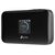 TP-Link M7750 mobile Wi-Fi router, front three-quarter view; screen figures are illustrative