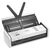 Brother ADS-1300 right angled front view showing the ID card slot and open document feeder, official manufacturer image