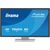 White iiyama ProLite T2452MSC-W1AG anti-glare PCAP touchscreen with tilting stand — front view