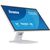 White iiyama ProLite T2452MSC-W1AG anti-glare PCAP touchscreen with tilting stand — tilted view