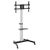Manhattan 462327 TV cart from the opposite front angle, showing the shelf and mounting brackets; display separate