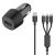 2GO 797258 car charger and 3-in-1 cable set