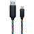 2GO 797145 Tricolor USB-A and Micro-USB connectors with illuminated RGB braid