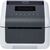 Brother TD-4455DNWB label printer, straight-on front view with LCD, buttons and standard tear-off output. Distributor image.