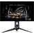 ASUS ROG Swift OLED PG27AQWP-G EDITION 20 monitor shown from the front and rear; illustrative screen artwork, one monitor
