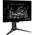 ASUS ROG Swift OLED PG27AQWP-G EDITION 20 monitor shown from the front and rear; illustrative screen artwork, one monitor