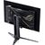 ASUS ROG Swift OLED PG27AQWP-G EDITION 20 monitor shown from the front and rear; illustrative screen artwork, one monitor