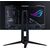 ASUS ROG Swift OLED PG27UCWM front with stand; illustrative screen artwork