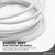Close-up of the white braided 4smarts PremiumCord cable sheath