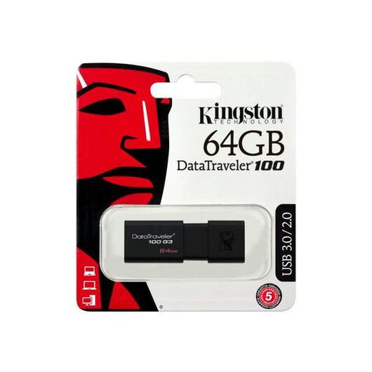 Kingston-DT100G364GB-Flash-memory---Readers