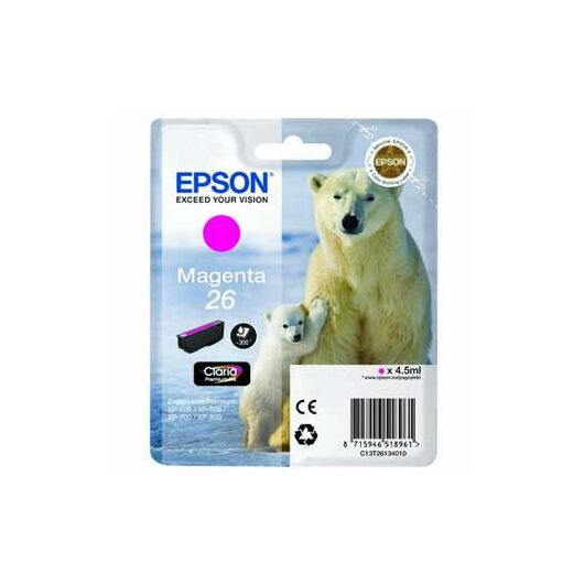 Epson 26 4.5 ml magenta original blister | C13T26134020