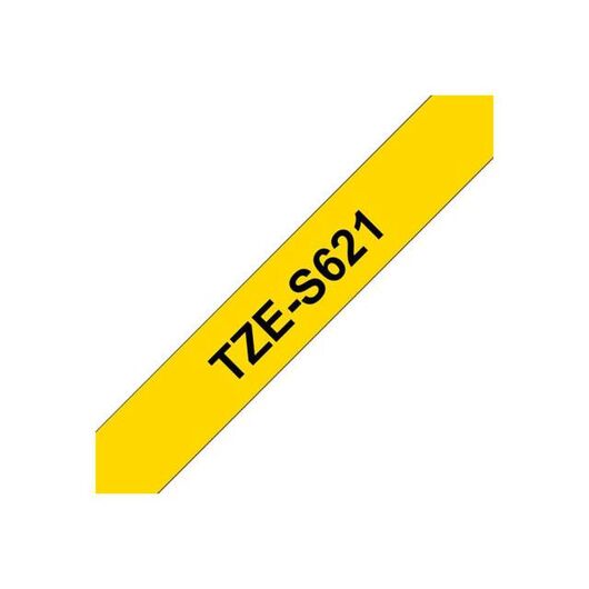 Brother Extra strength adhesive black on yellow | TZES621