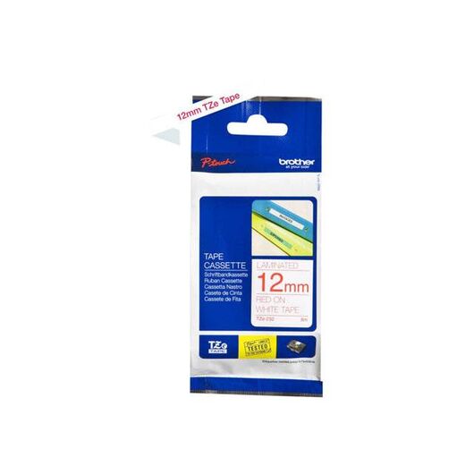 Brother TZe232 Standard adhesive red on white Roll | TZE232
