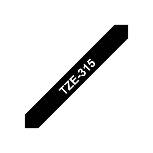 Brother TZe315 White on black Roll (0.58cm x 7.99m) | TZE315