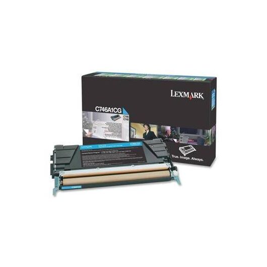 Lexmark Cyan original toner cartridge LCCP, LRP | C746A1CG