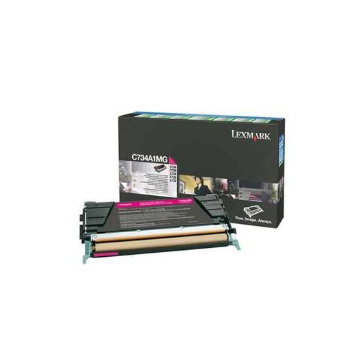 Lexmark Magenta original toner cartridge LCCP, | C734A1MG