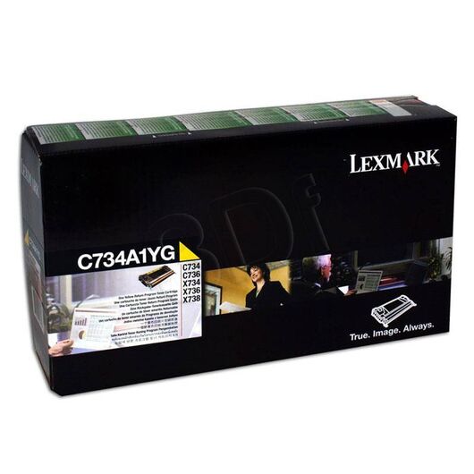 Lexmark Yellow original toner cartridge LCCP, | C734A1YG