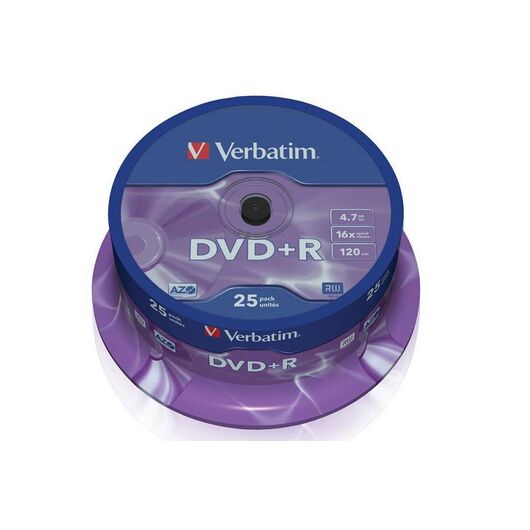 Verbatim DataLifePlus 25 x DVD+R 4.7 GB 16x spindle | 43500