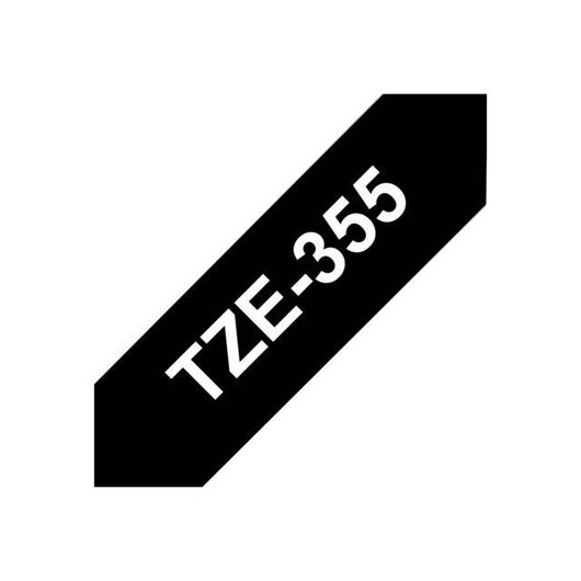 Brother TZe355 White on black Roll  | TZE355