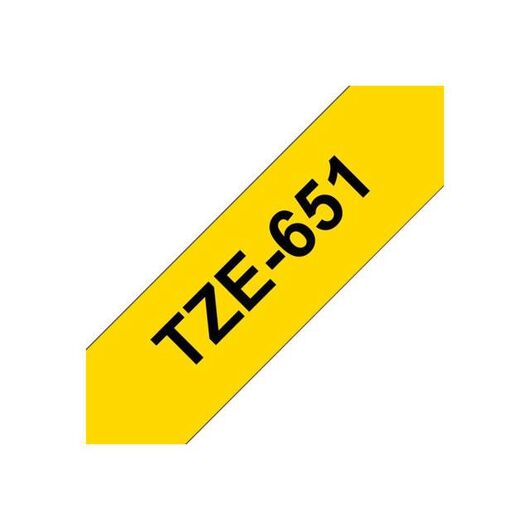 Brother TZe651 Black on yellow Roll  | TZE651