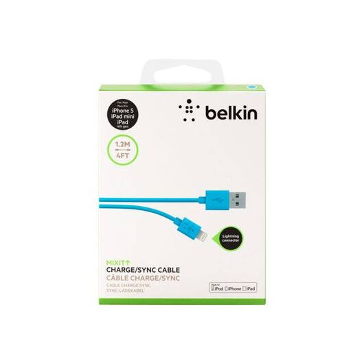 Belkin MIXIT Lightning to USB 1.2m Blue | F8J023BT04-BLU