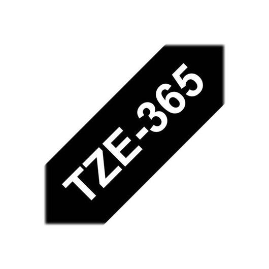 Brother TZe365 White on black Roll (3.6 cm x 8 m) - TZE365