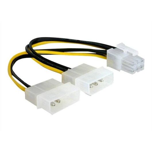 DeLOCK Power cable 6 pin PCIe power (F) to 4 PIN | 82315
