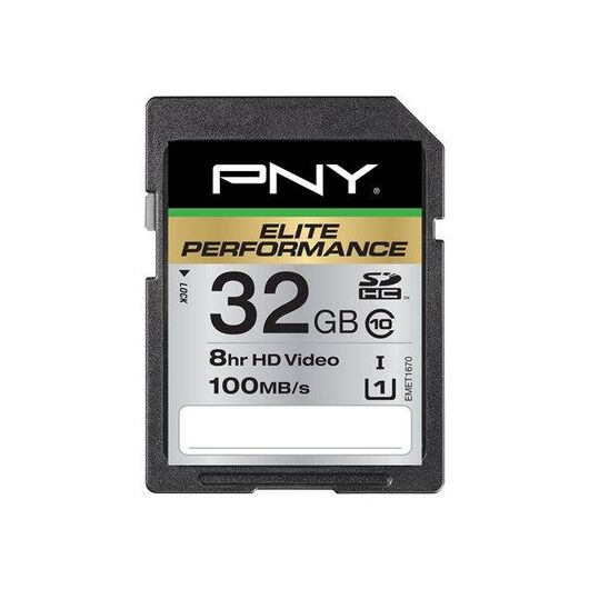 PNY Elite Performance SD card 32GB  | SD32G10ELIPER-EF
