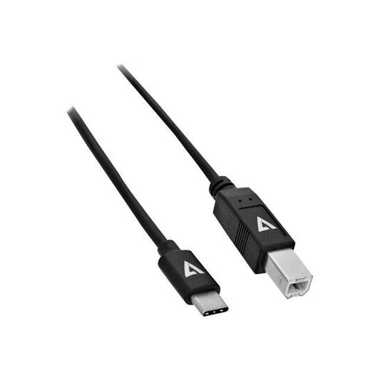 V7 USB cable USB-C (M) to USB Type B (M) | V7U2BC-2M-BLK-1E