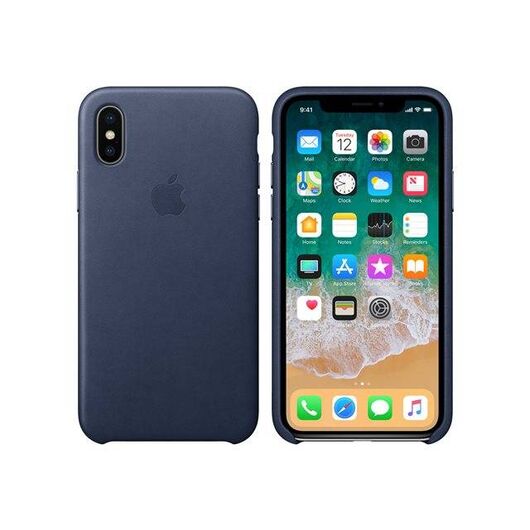 Apple Back cover for iPhone X leather blue | MQTC2ZMA