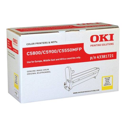 OKI Yellow drum kit for C5550 MFP, 5800dn, | 43381721