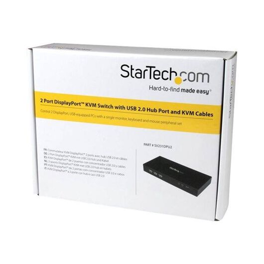 StarTech.com 2-port DisplayPort KVM switch USB | SV231DPU2