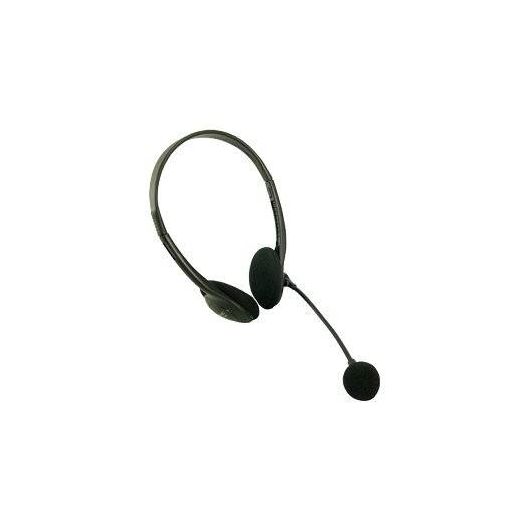 LogiLink Easy Headset on-ear wired black HS0002