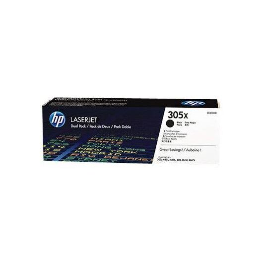 HP 305X 2-pack High Yield black original LaserJet CE410XD