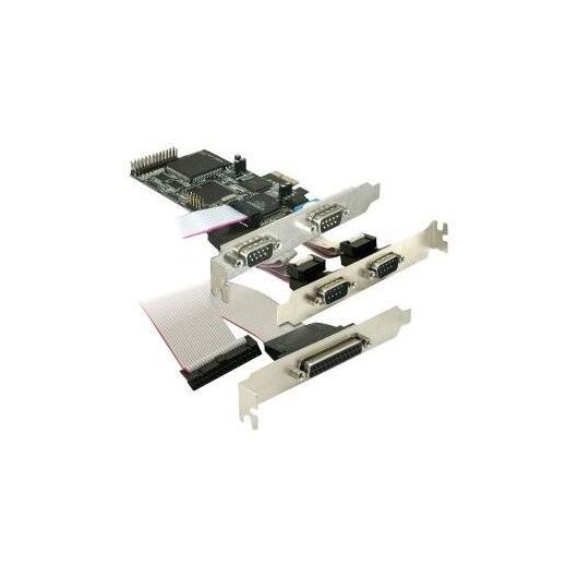 DeLock PCI Express card 4 x serial, 1x parallel 89177