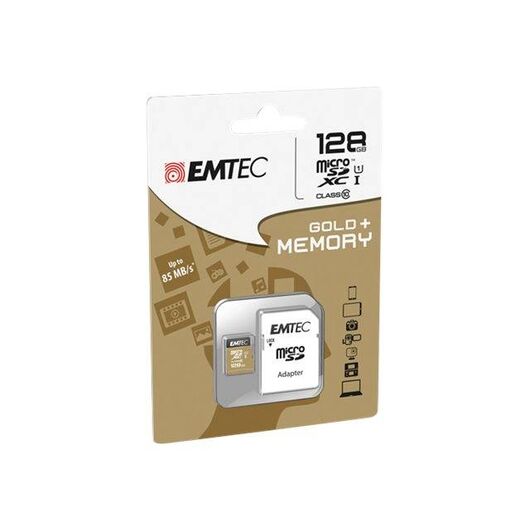 EMTEC Gold+ Flash memory card (SD ECMSDM128GXC10GP