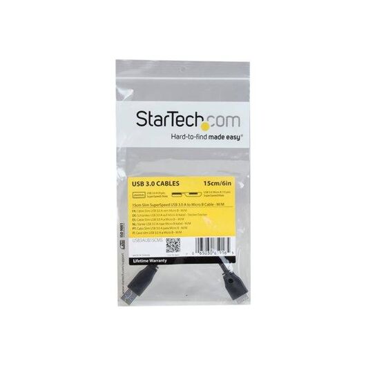 StarTech.com Short Slim SuperSpeed USB 3.0 A USB3AUB15CMS