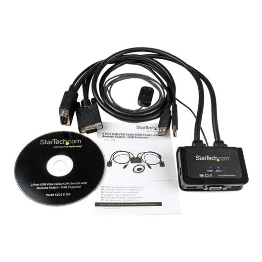 StarTech.com 2 Port USB VGA Cable KVM Switch USB SV211USB