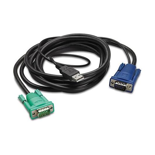 APC Keyboard video mouse (KVM) cable USB, HD-15 AP5821