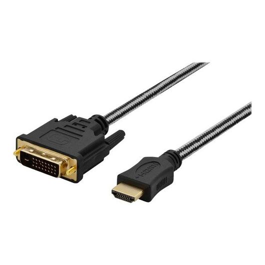 Ednet Video cable HDMI DVI 3 m double shielded 84486
