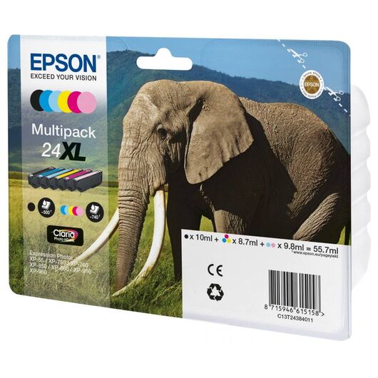 Epson 24XL Multipack 6-pack 55.7 ml XL C13T24384011