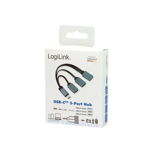 LogiLink USB-C hub, 3-Port Hub 3 x SuperSpeed USB UA0315