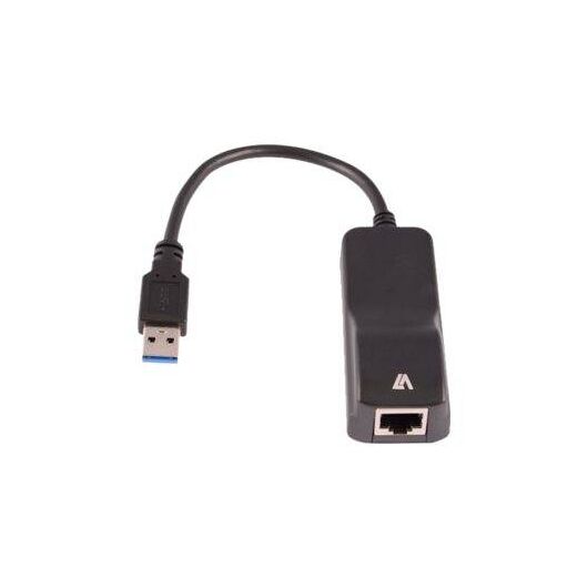 V7 Network adapter USB 3.0 GigE black CBLUSB3RJ-1E