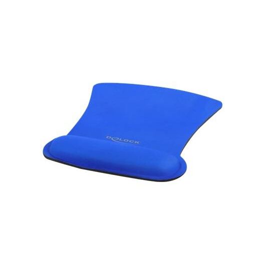 DeLOCK Ergonomic Mouse pad with wrist pillow blue 12699