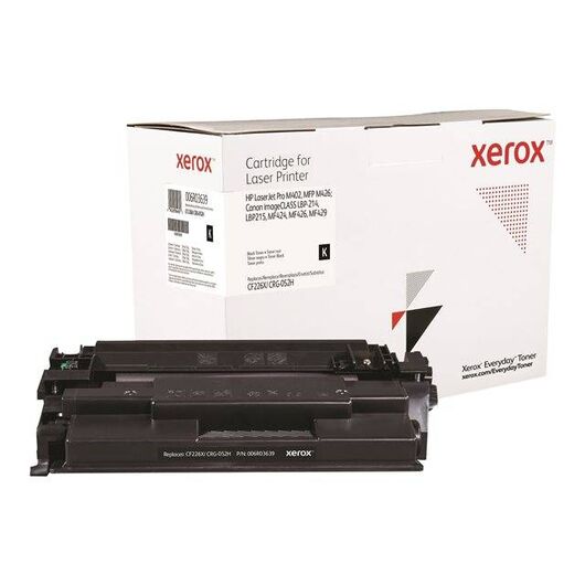 High Yield black compatible toner (for: HP CF226X, Canon CRG-052H)